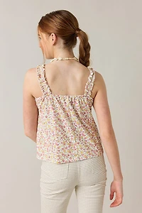 Hello Franki Sleeveless Floral Top for girls