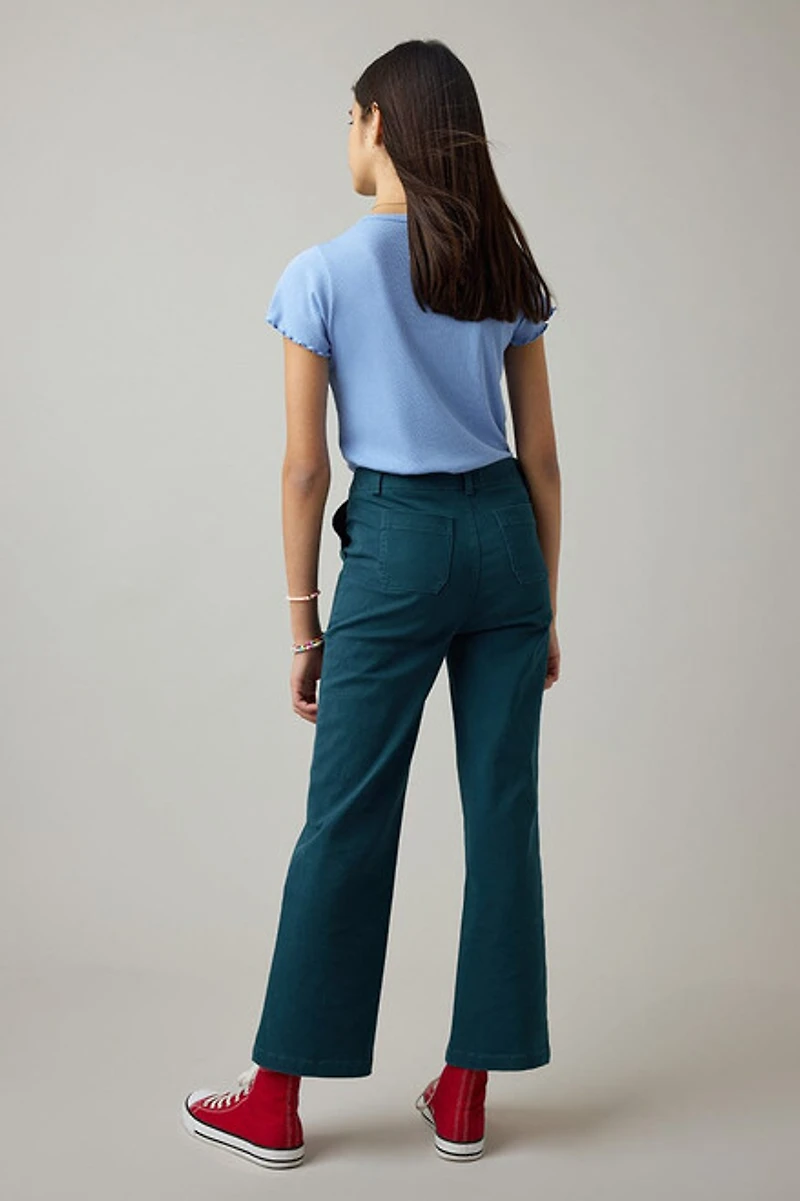 Hello Franki Wide Leg Crop Pant for girls