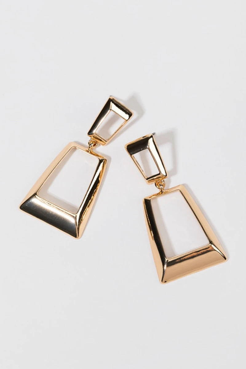 Amber Open Doorknocker Earrings