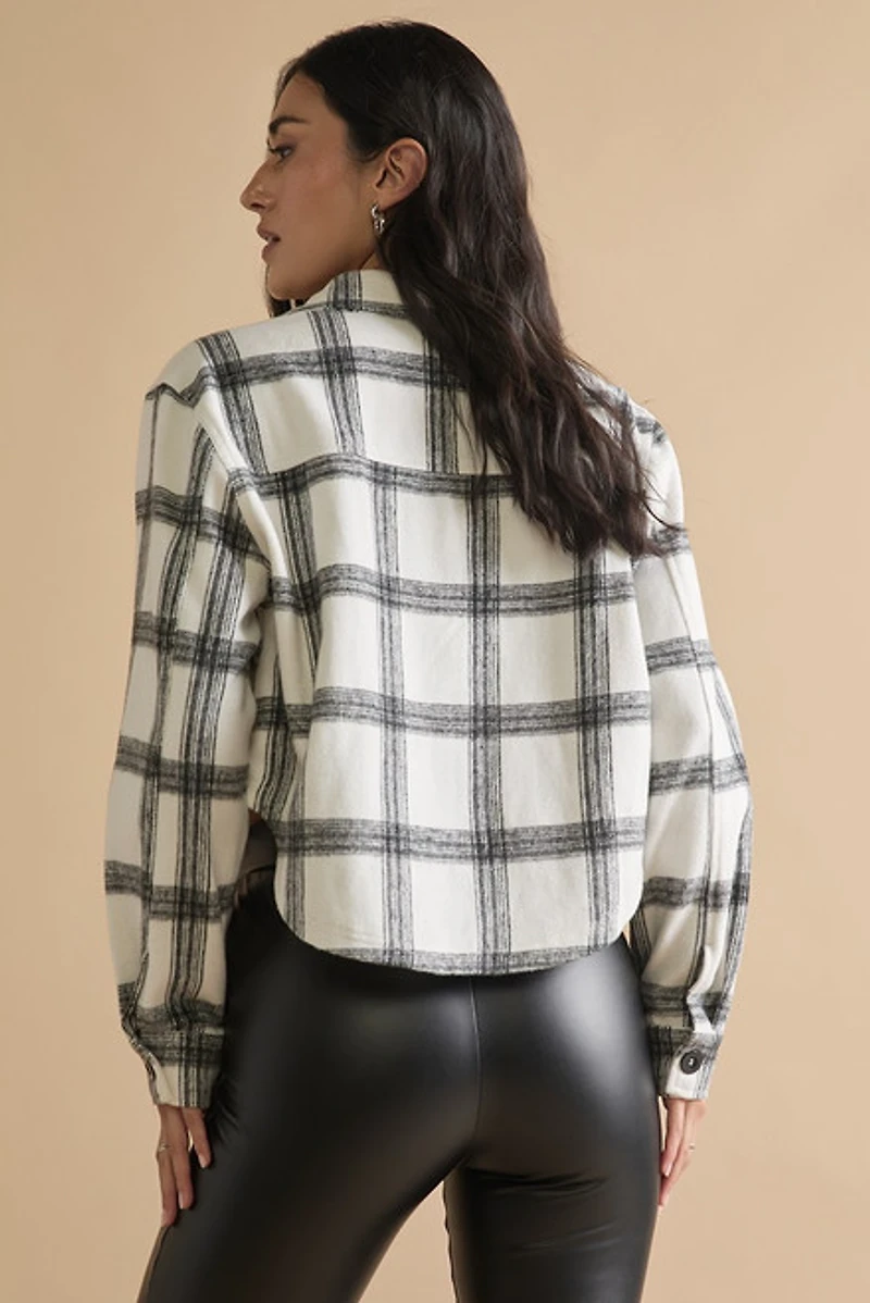Grace Cropped Plaid Shacket