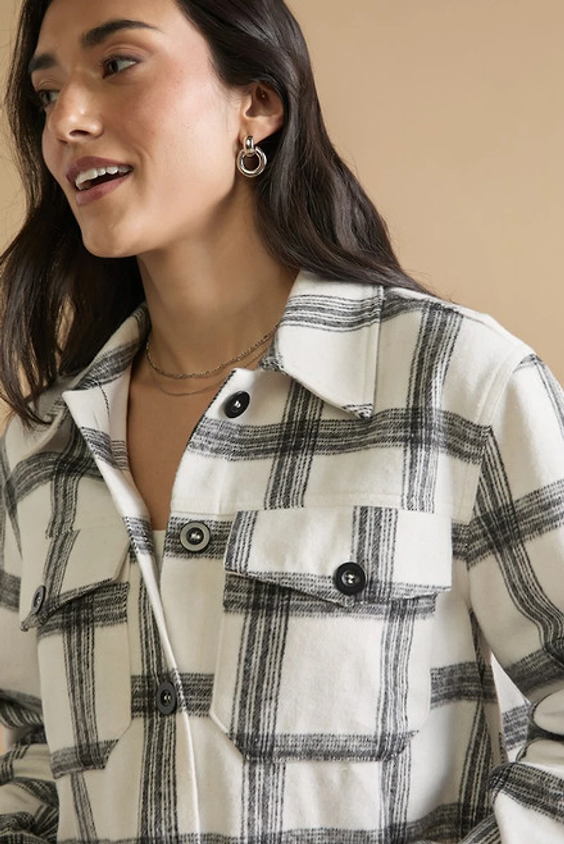 Grace Cropped Plaid Shacket