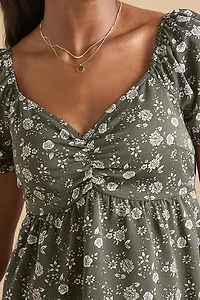 Lily Cinch Front Floral Blouse