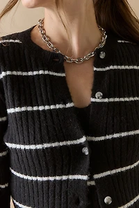 Nella Stripped Button Down Cardigan Top