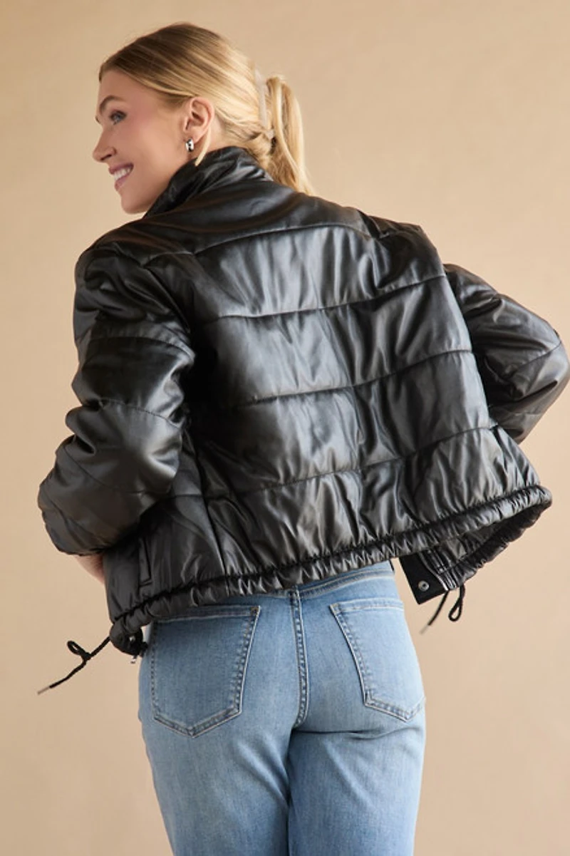 Jenna PU Puffer Jacket