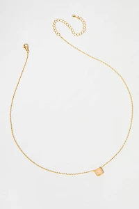 Suzy Rose Quartz Gold Chain Pendant Necklace