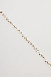Sally Half Faceted Glass Gold Chain Necklace