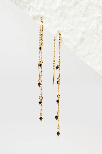 Tonya Dainty Beads On Gold Chain Drop Earrings