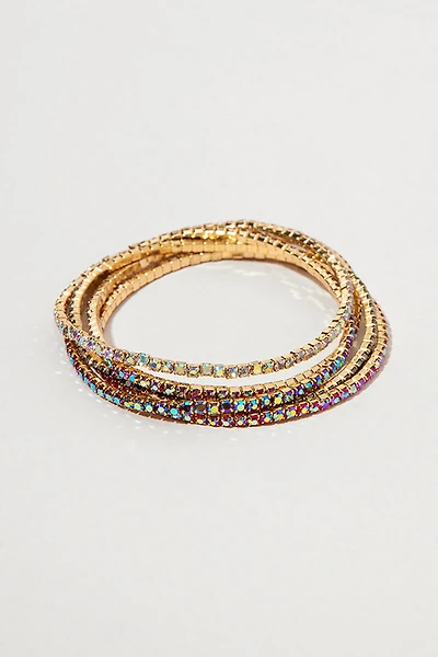 Catherine Iridescent Bead Cupchain Bracelet Set