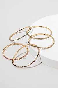 Catherine Iridescent Bead Cupchain Bracelet Set