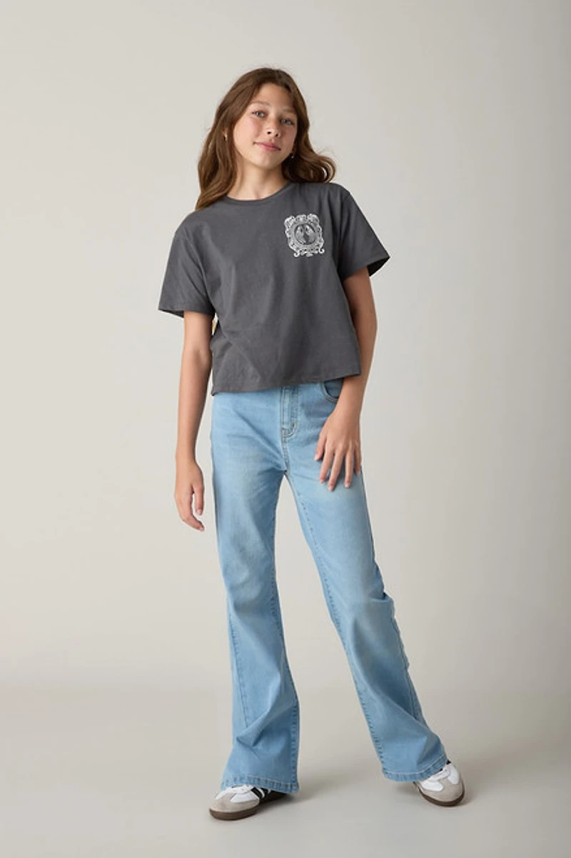 Hello Franki Angel Wing Chest Hit Crop T for Girls