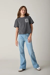 Hello Franki Angel Wing Chest Hit Crop T for Girls