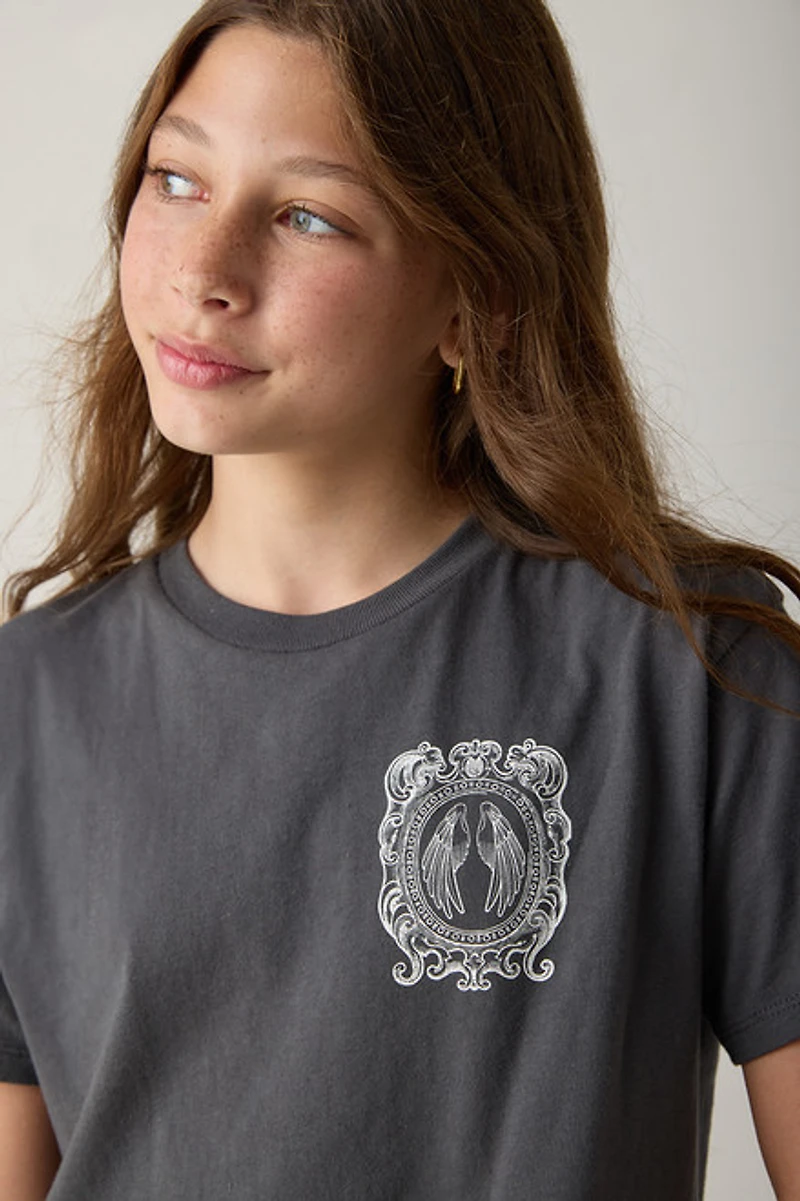 Hello Franki Angel Wing Chest Hit Crop T for Girls