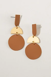 Leslie Epoxy Geometric Shapes Drop Earrings