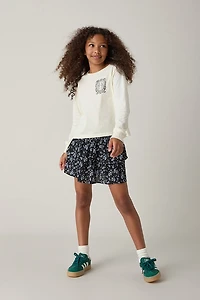 Hello Franki Angel Wing Long Sleeve Crop T for Girls