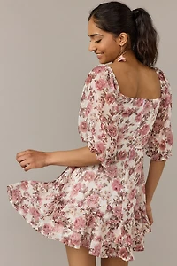 Natalia Floral Waisted Dress