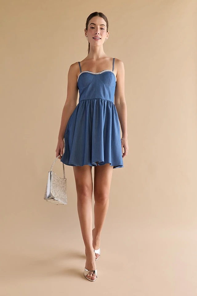 shawna corset fit and flare mini dress Francesca's Shawna Corset Fit And Flare Mini Dress