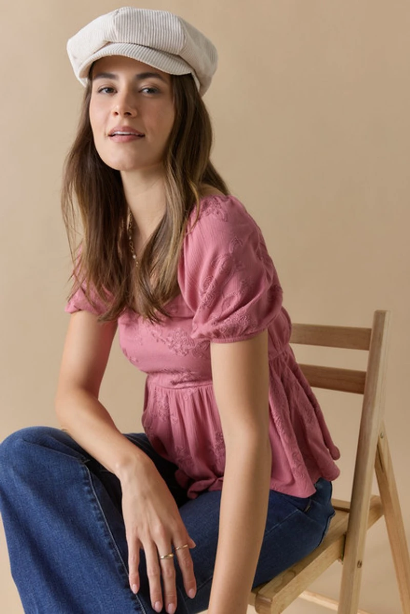 Tanisha Corduroy Pattern Cabbie Hat