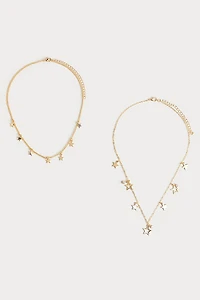Hello Franki Clustered Star Necklace Duo for girls