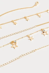 Hello Franki Clustered Star Necklace Duo for girls