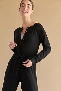 Faye Rib Knit Onesie Jumpsuit