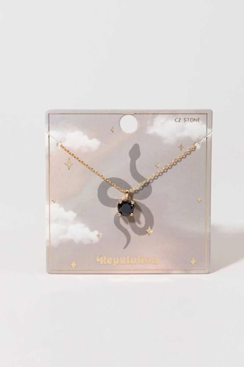 Reputation Era Crystal Pendant Carded Necklace