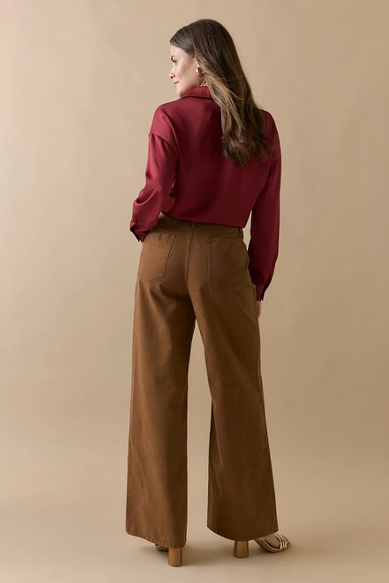 Samantha Wide Leg Side Pockets Pants