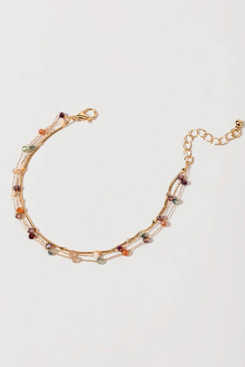 Minnie Layered Glass Bead Bracelet