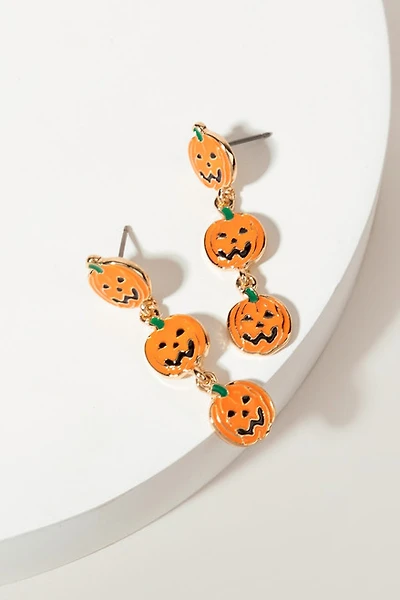Patti Pumpkin Linear Drop Earrings