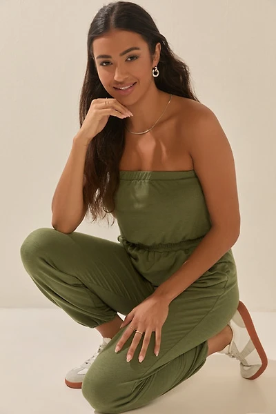 Tara Strapless Jogger Jumpsuit