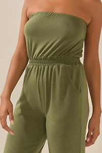Tara Strapless Jogger Jumpsuit