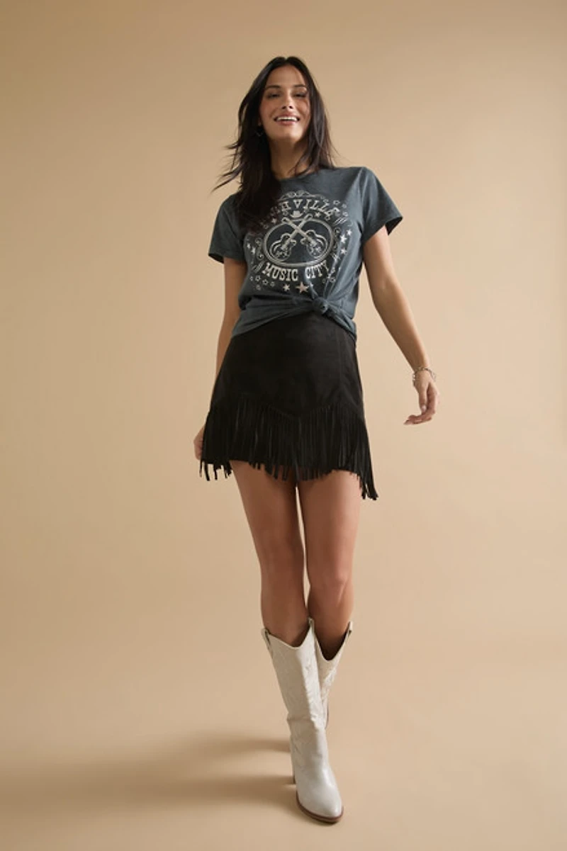 Lonnie Fringe Skirt