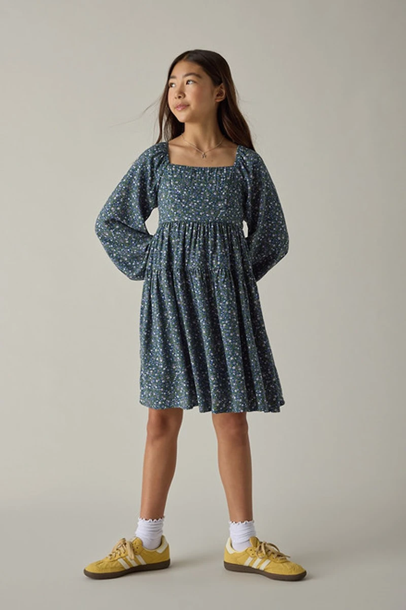Hello Franki Long Sleeve Floral Dress for girls