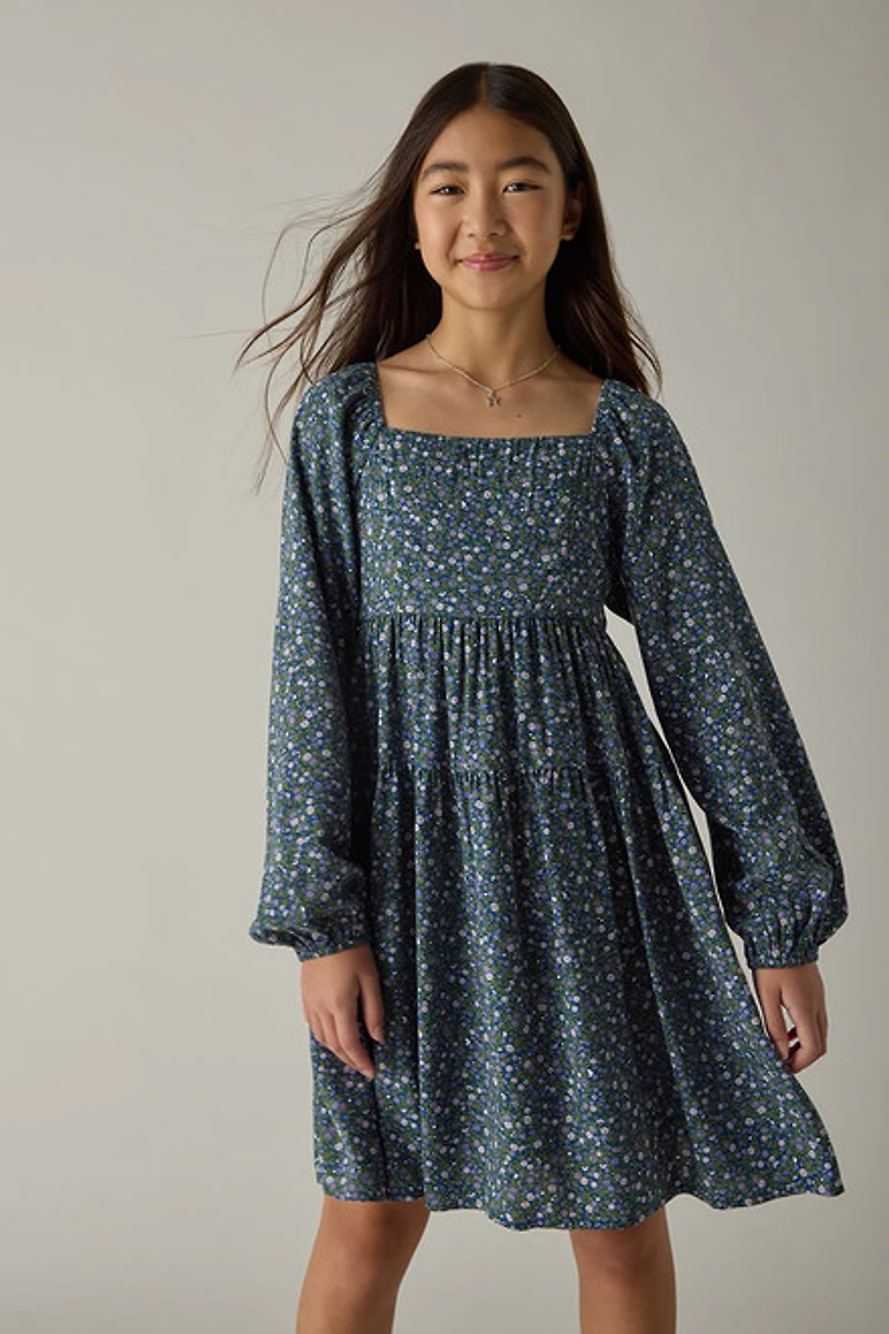 Hello Franki Long Sleeve Floral Dress for girls