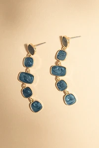 Kristie Enamel Geometric Linear Drop Earrings