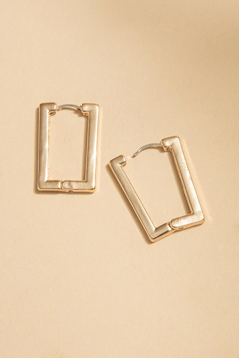 Kay Large Rectangle Hoop Earrings