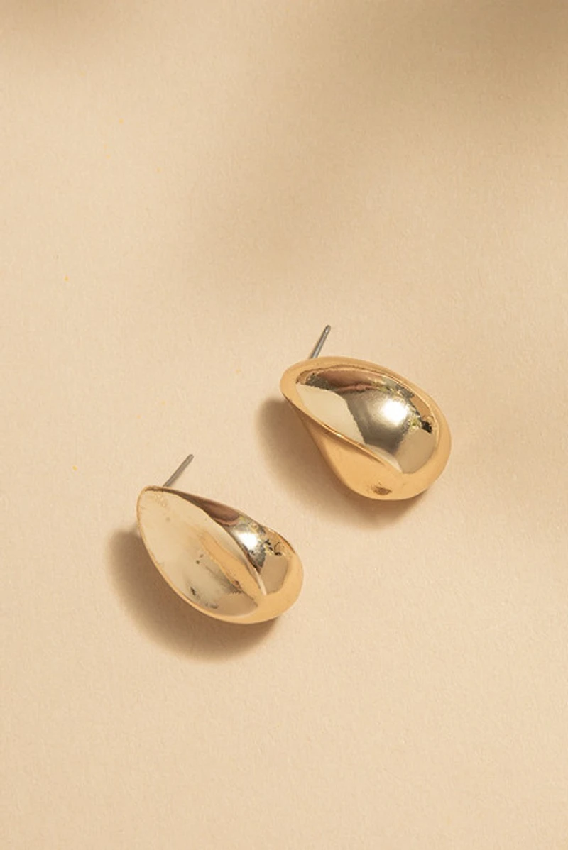 Denise Med Metal Dab Stud Earrings
