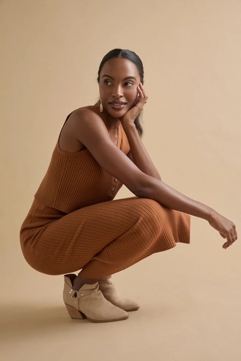 Marianne Ribbed Fitted Skirt