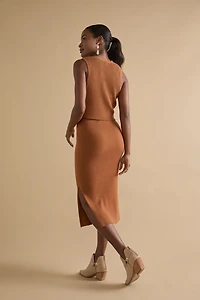 Marianne Ribbed Fitted Skirt