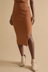Marianne Ribbed Fitted Skirt