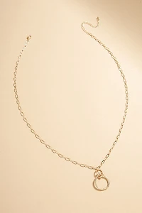 Adela Gold Chain Link Pendant Necklace