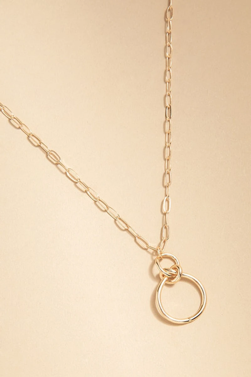Adela Gold Chain Link Pendant Necklace