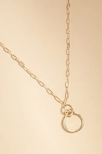 Adela Gold Chain Link Pendant Necklace