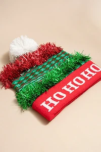Ho Ho Ho Christmas Cuffed Beanie
