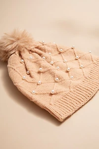 Brenda Pearl Embellished Beanie
