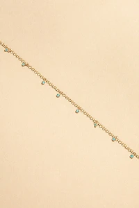 Emma Turquoise Charm Station Necklace