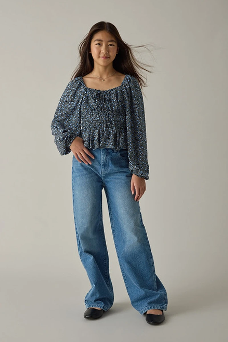 Hello Franki Floral Boho Blouse for girls