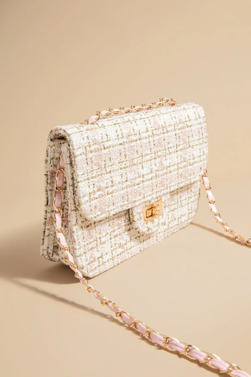 Morgan Tweed Quilt Turnlock Handbag