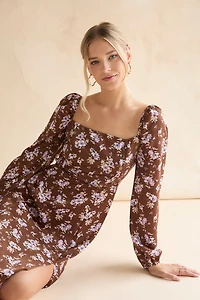 Tabitha Floral Slit Midi Dress