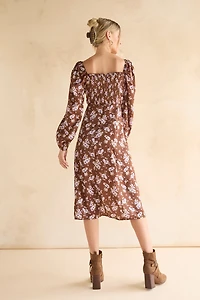 Tabitha Floral Slit Midi Dress