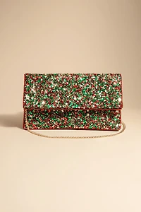 Peggy Christmas Confetti Clutch Handbag